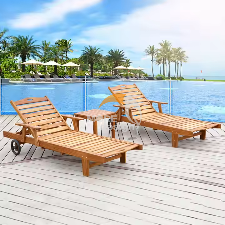 Wood sun lounger-MD-BS0041