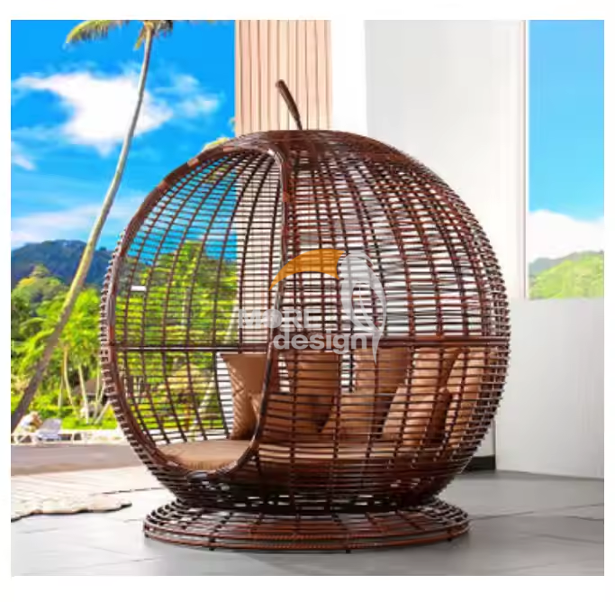 PE rattan beach daybed-MD-BD0018