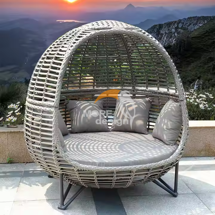 PE rattan beach daybed-MD-BD0020