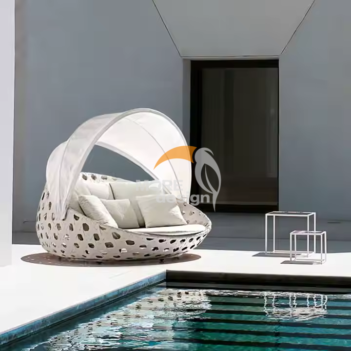 PE rattan beach daybed-MD-BD0022