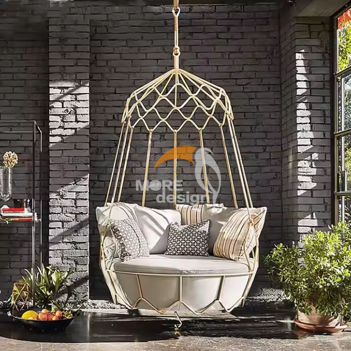 PE rattan beach swing-MD-0019