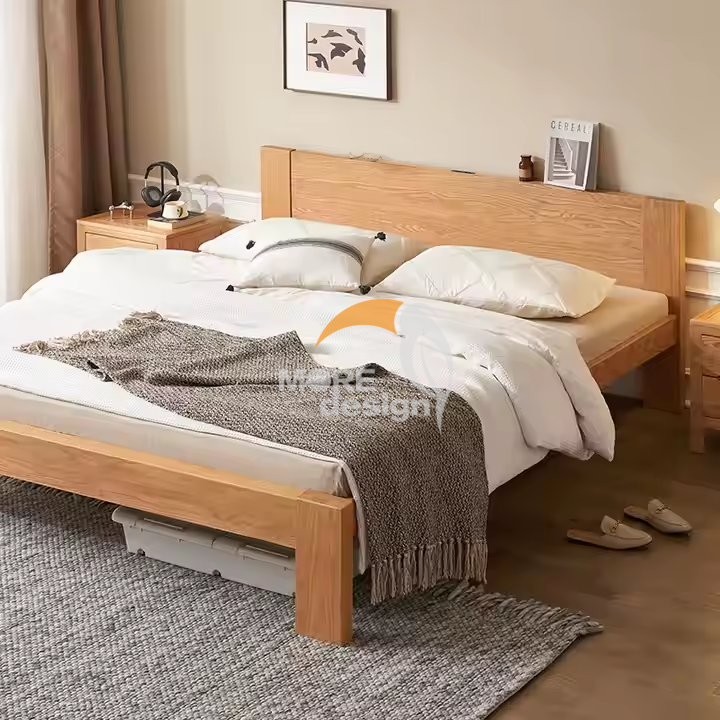 Wooden hotel bed-MD-HB0017