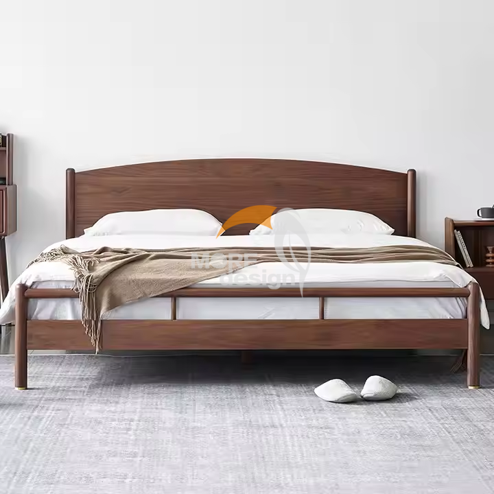 Wooden hotel bed-MD-HB0015