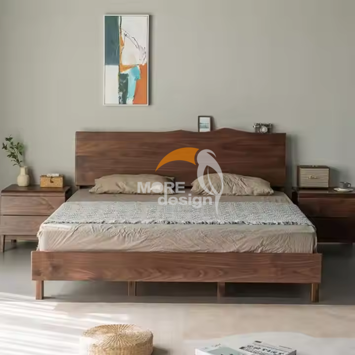 Wooden hotel bed-MD-HB0005