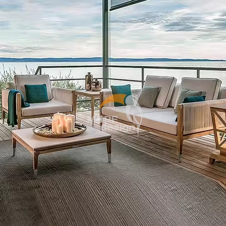 Wooden beach sofa set-MD-BS0022