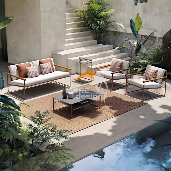 Stainless Steel beach sofa set-MD-BS0024