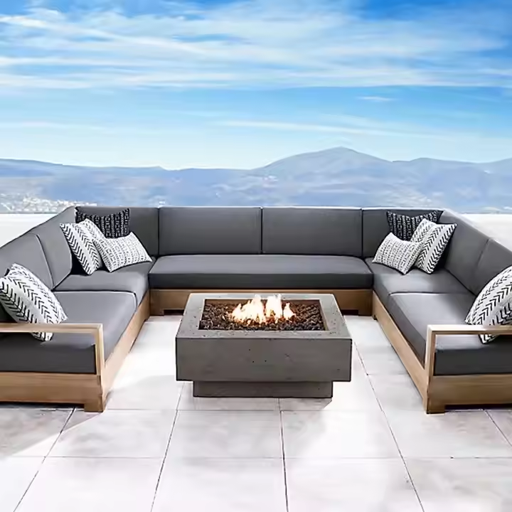 Teak outdoor series sofa-MD-0024