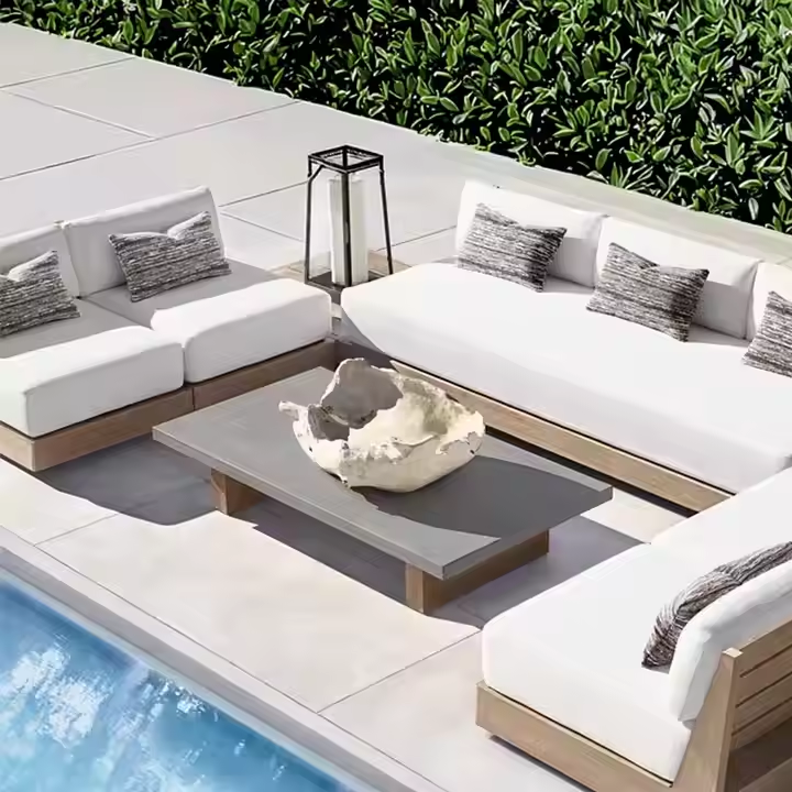 Teak outdoor series sofa-MD-0026