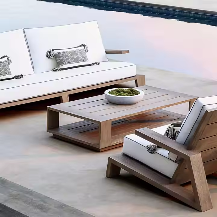 Teak outdoor series sofa-MD-0020