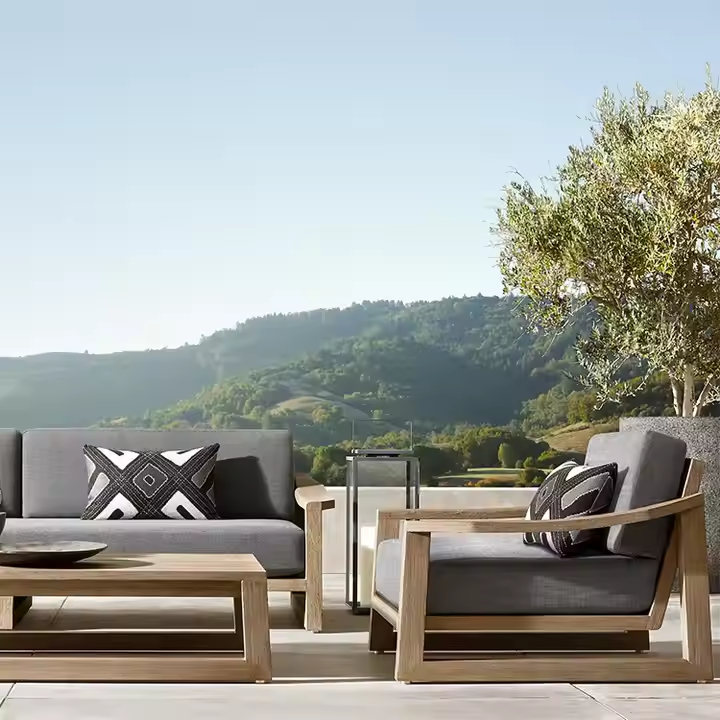 Teak outdoor series sofa-MD-0018