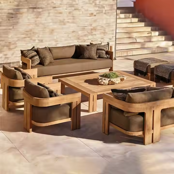 Teak outdoor series sofa-MD-0012