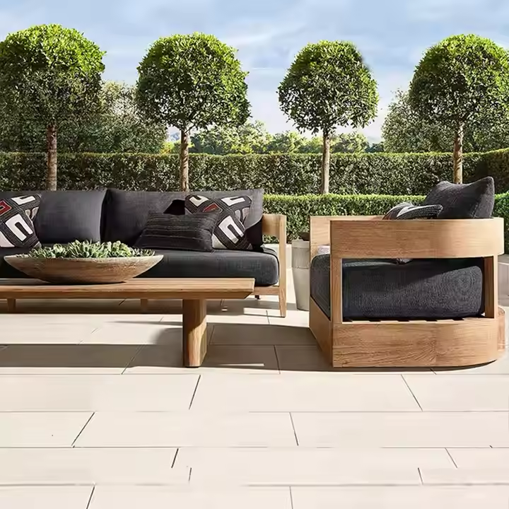 Teak outdoor series sofa-MD-0011