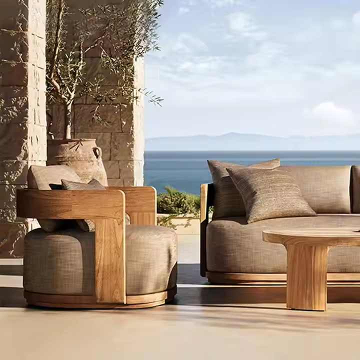 Teak outdoor series sofa-MD-0010