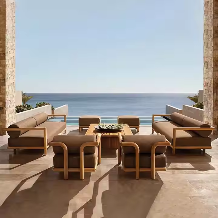 Teak outdoor series sofa-MD-0009
