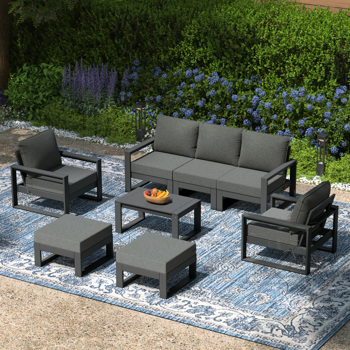 Aluminum outdoor series sofa-MD-0006