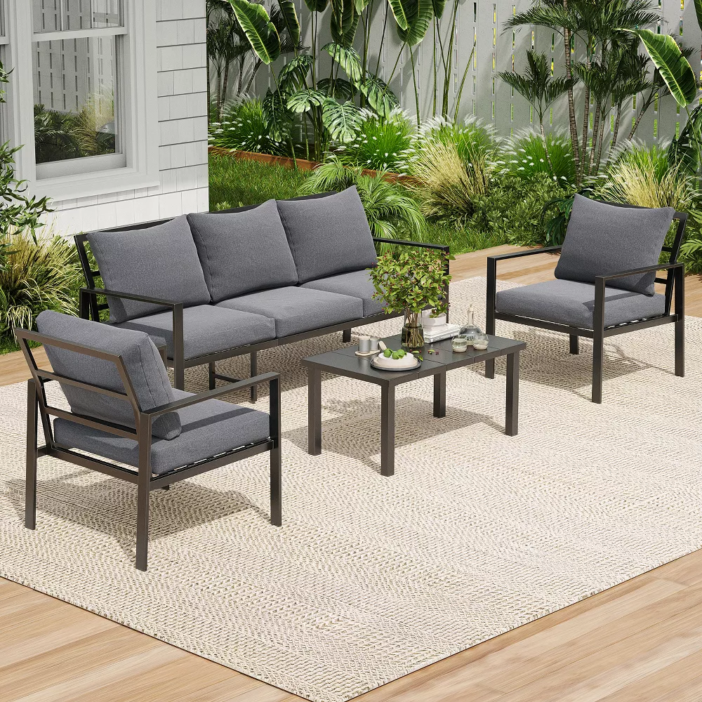 Aluminum outdoor series sofa-MD-0017