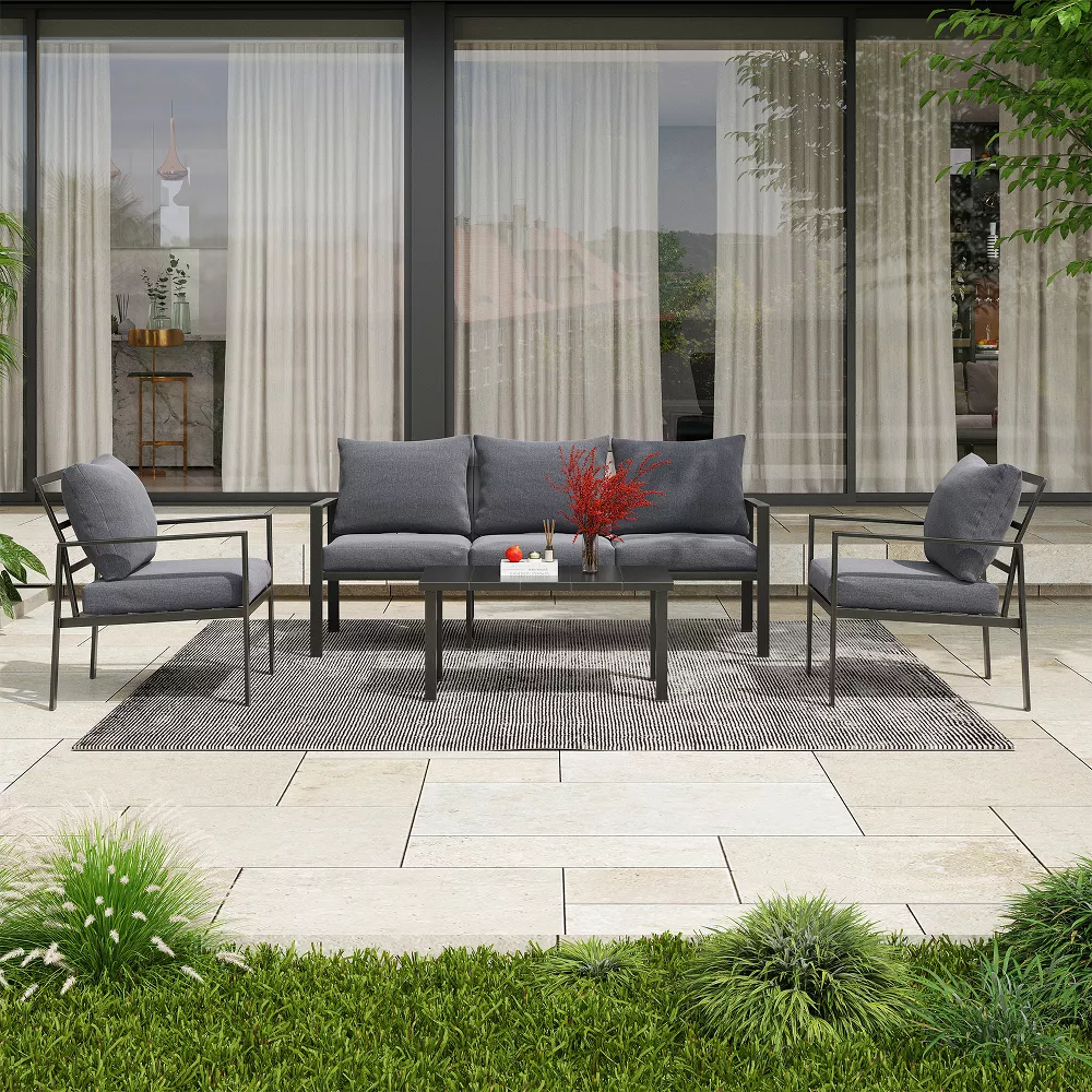 Aluminum outdoor series sofa-MD-0017