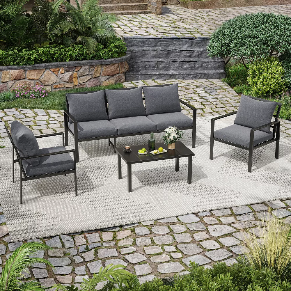 Aluminum outdoor series sofa-MD-0017