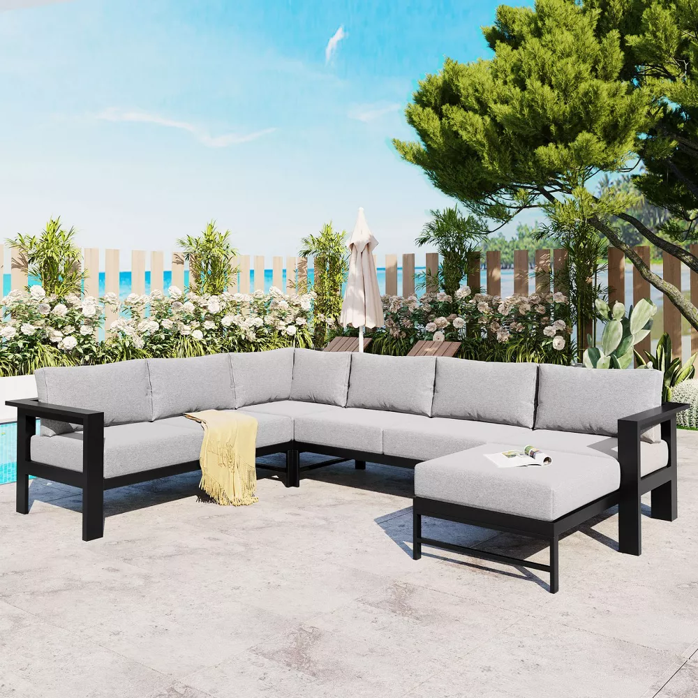 Aluminum outdoor series sofa-MD-0018