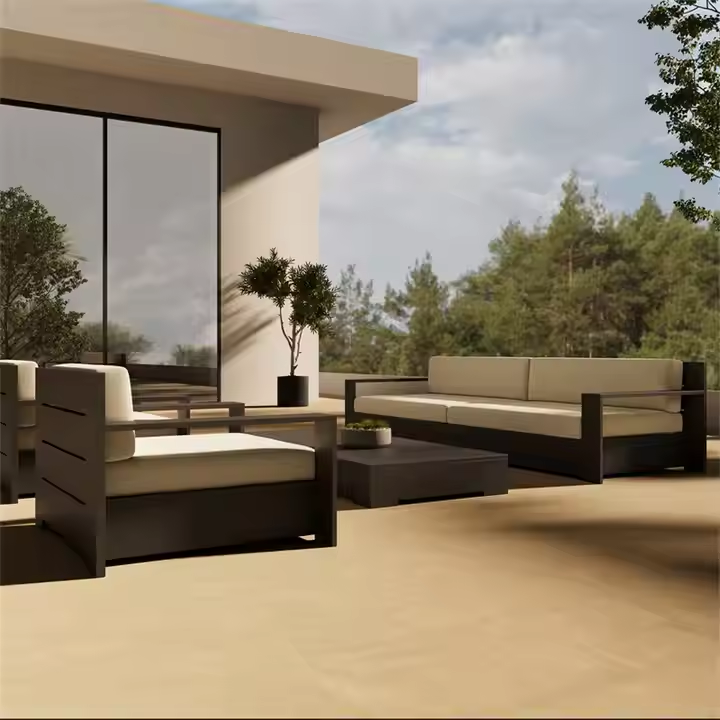 Aluminum outdoor series sofa-MD-0009