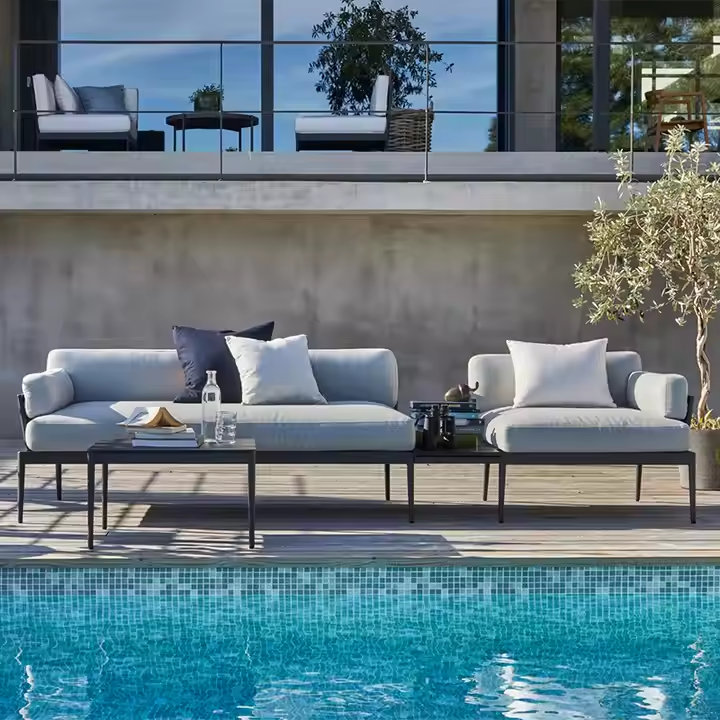 Aluminum outdoor series sofa-MD-0002