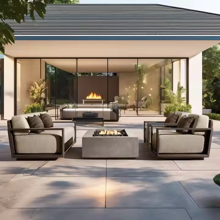 Aluminum outdoor series sofa-MD-0019