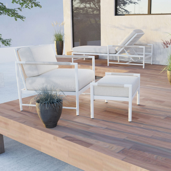 Aluminum Outdoor lounge chair-MD-OL0012