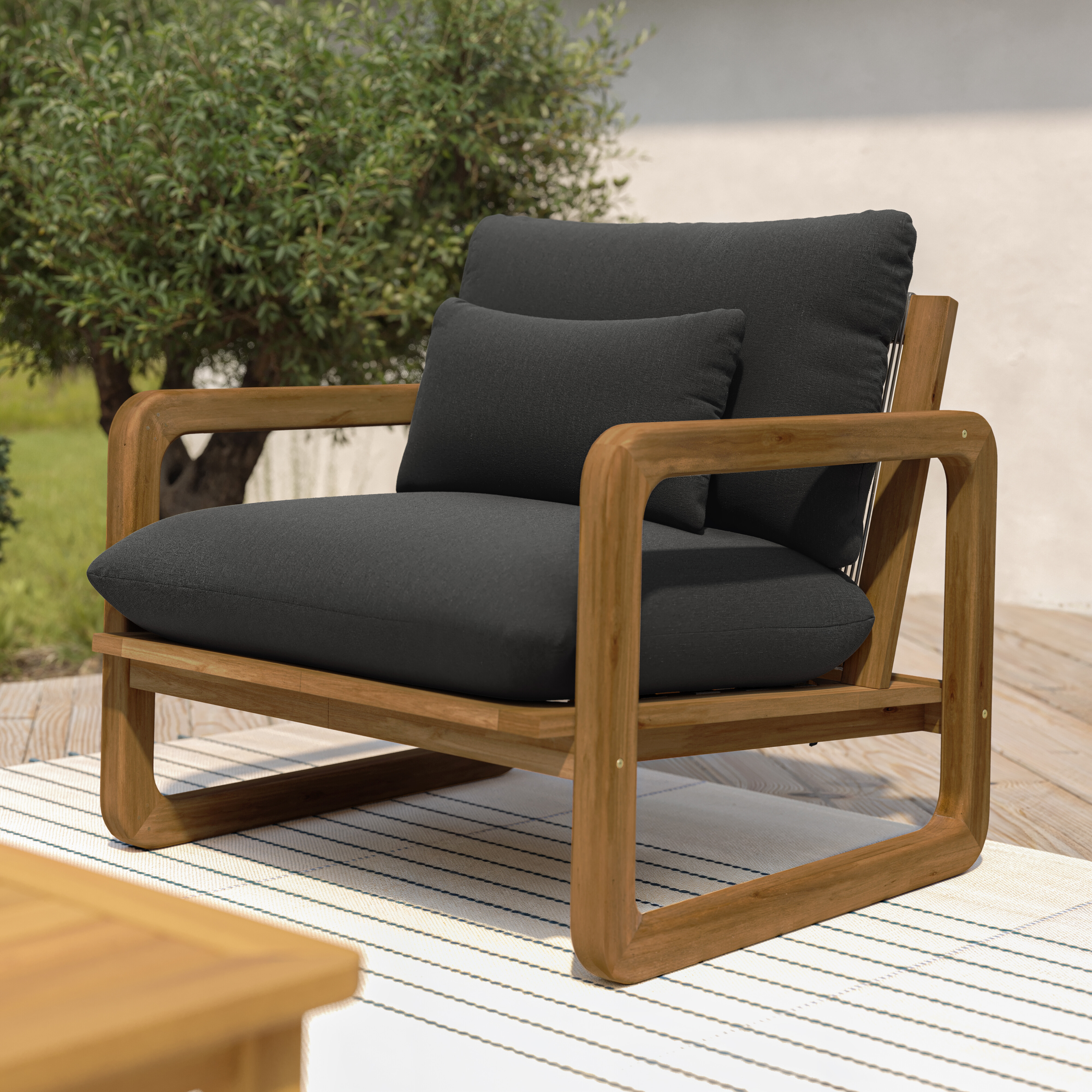 Wood Outdoor lounge chair-MD-OL0021