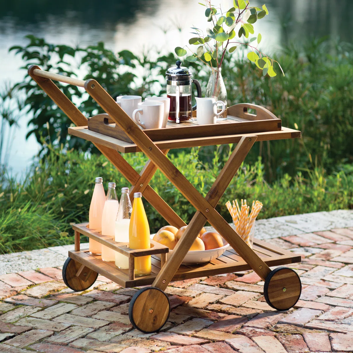 Wood outdoor trolley-MD-OT0003