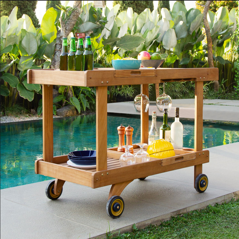 Wood outdoor trolley-MD-OT0002