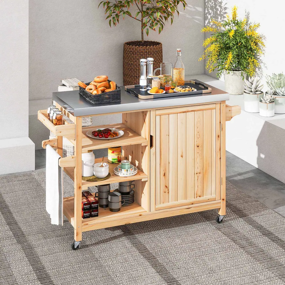 Wood outdoor trolley-MD-OT0011