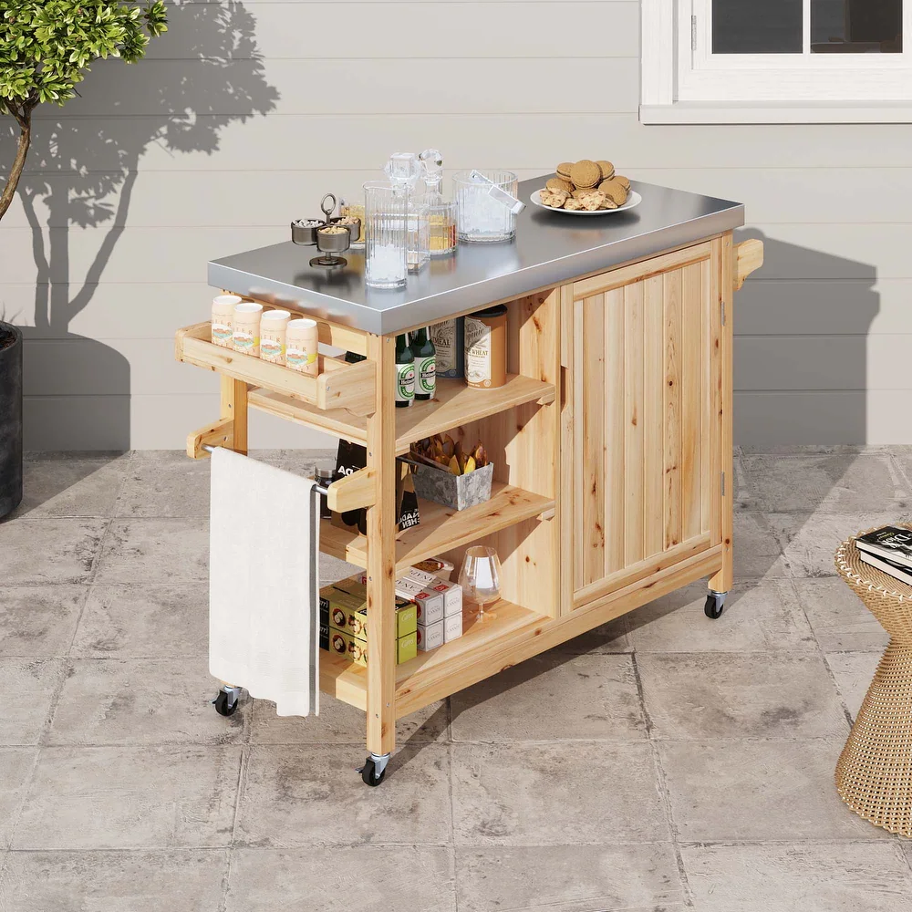 Wood outdoor trolley-MD-OT0011