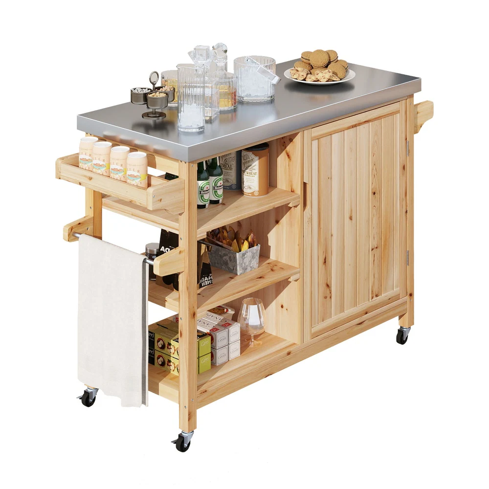 Wood outdoor trolley-MD-OT0011