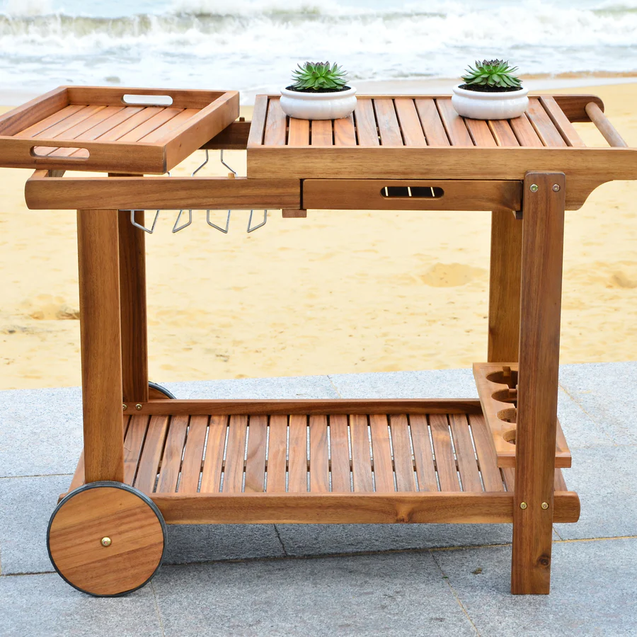 Wood outdoor trolley-MD-OT0007