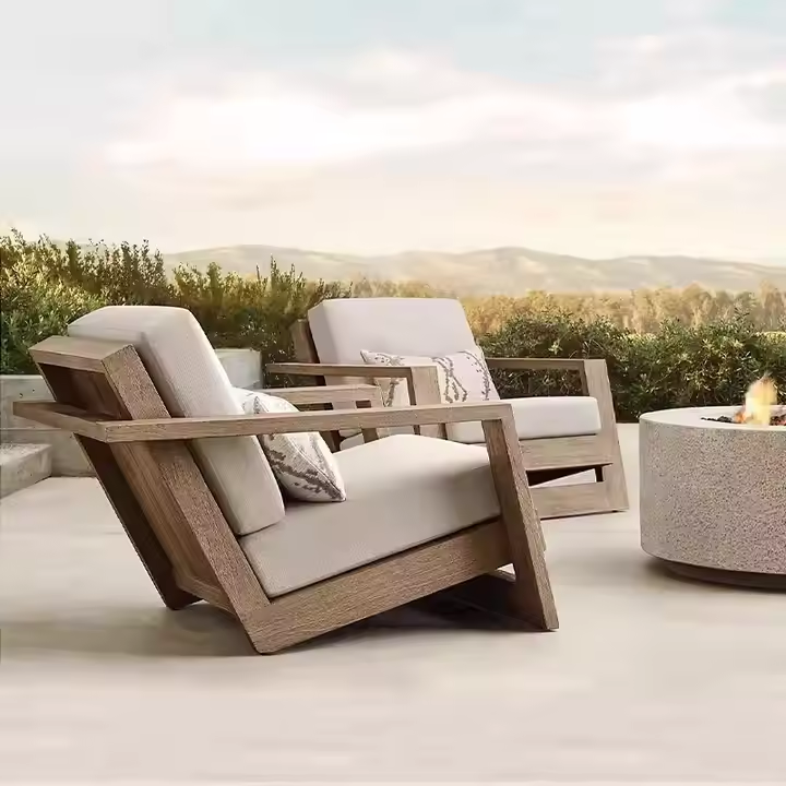 Wood Outdoor lounge chair-MD-OL0005