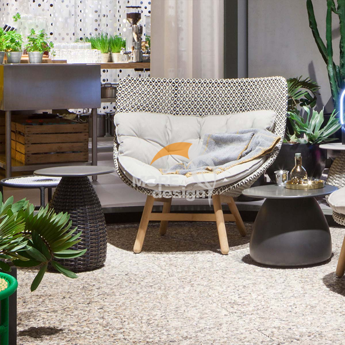 Rattan outdoor side table-MD-0031