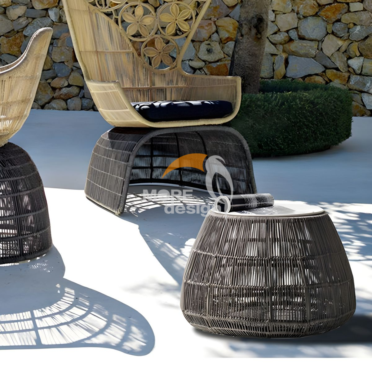 Rattan outdoor side table-MD-0028