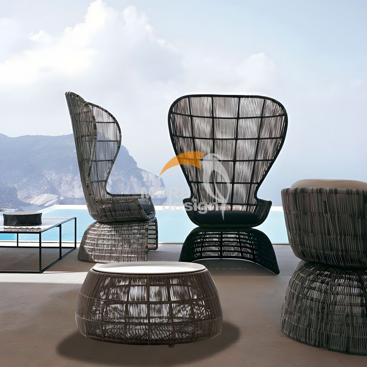 Rattan outdoor side table-MD-0027