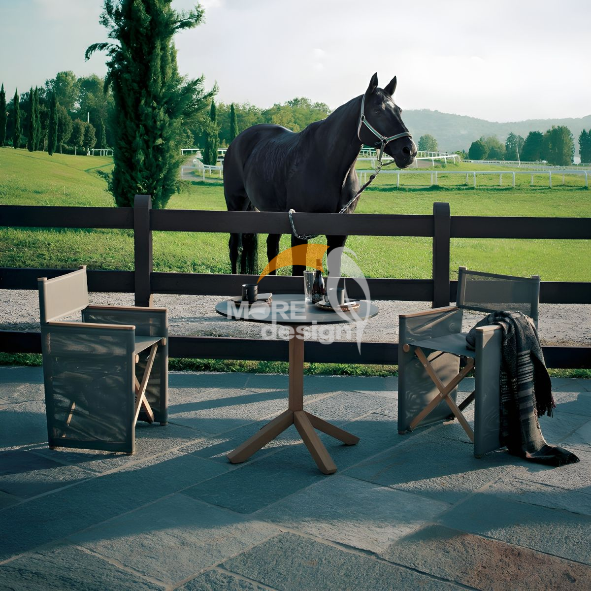 Wood outdoor side table-MD-0014