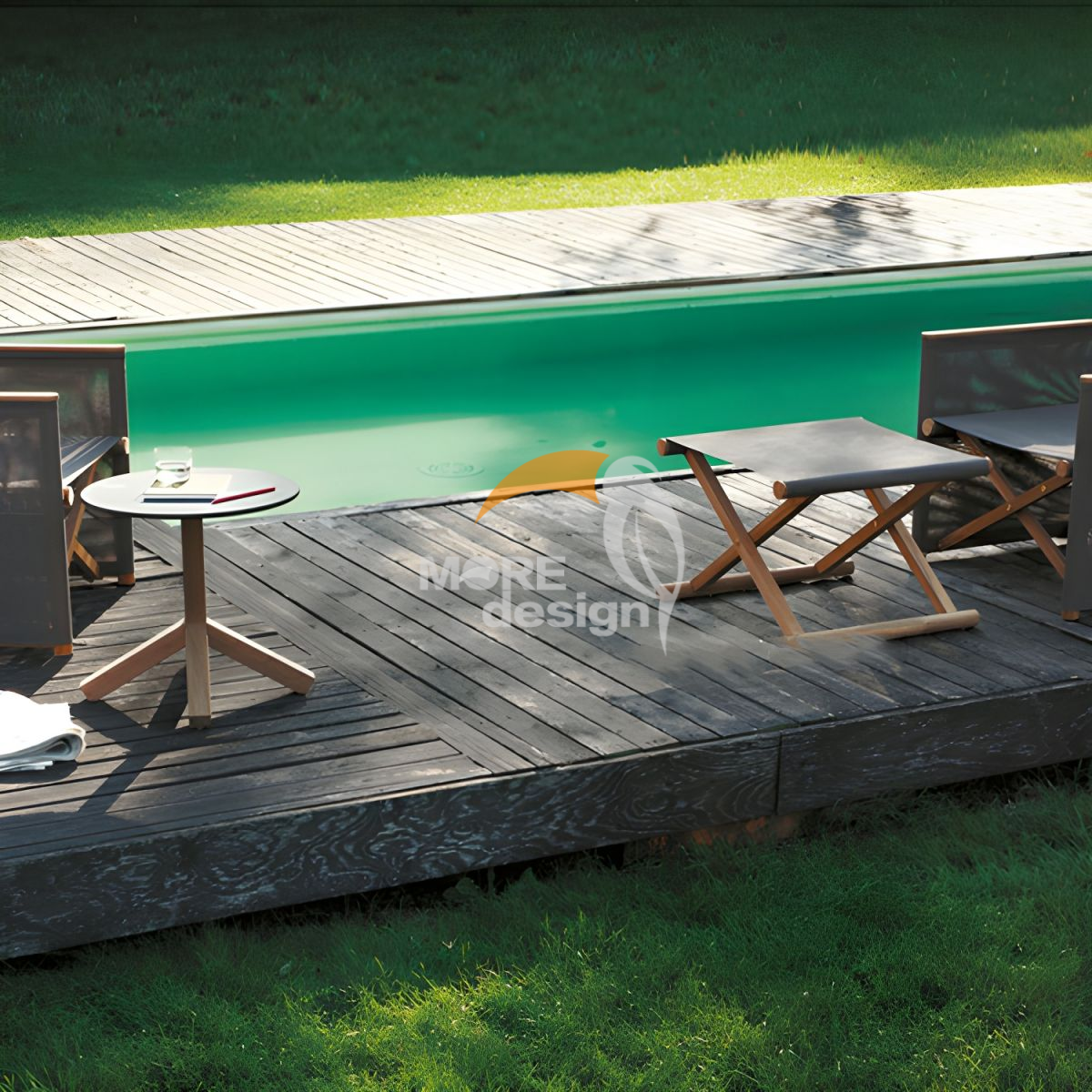 Wood outdoor side table-MD-0014