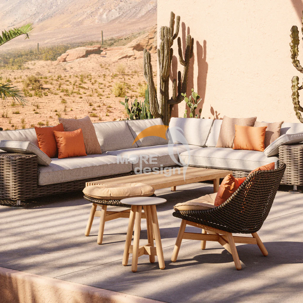 Wood outdoor side table-MD-0002