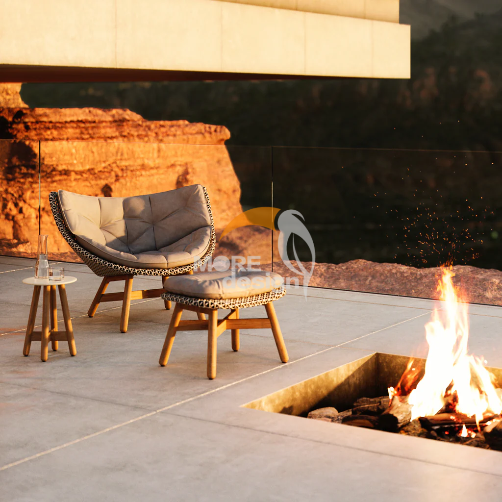 Wood outdoor side table-MD-0002