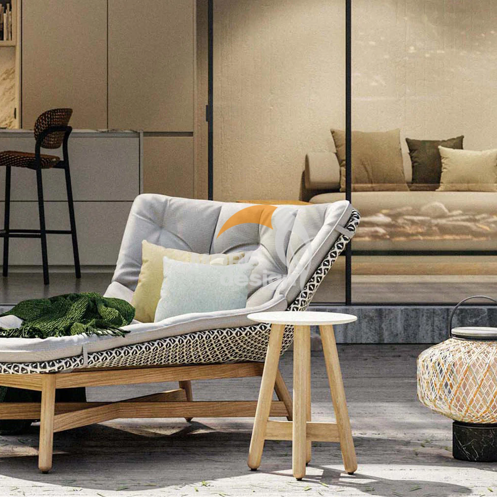 Wood outdoor side table-MD-0001