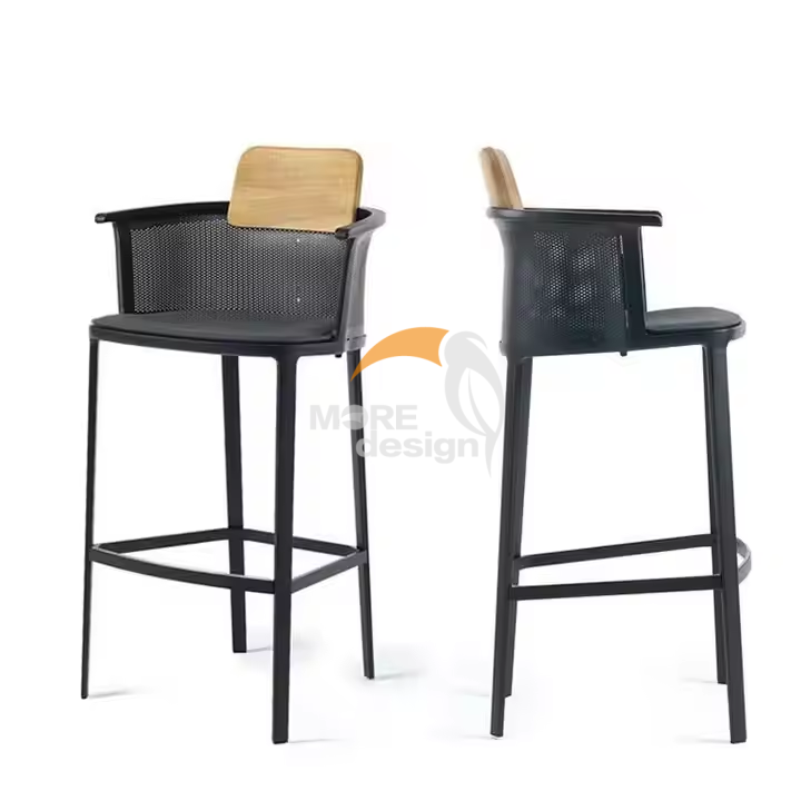 Wooden restaurant bar booth-MD-RB0010