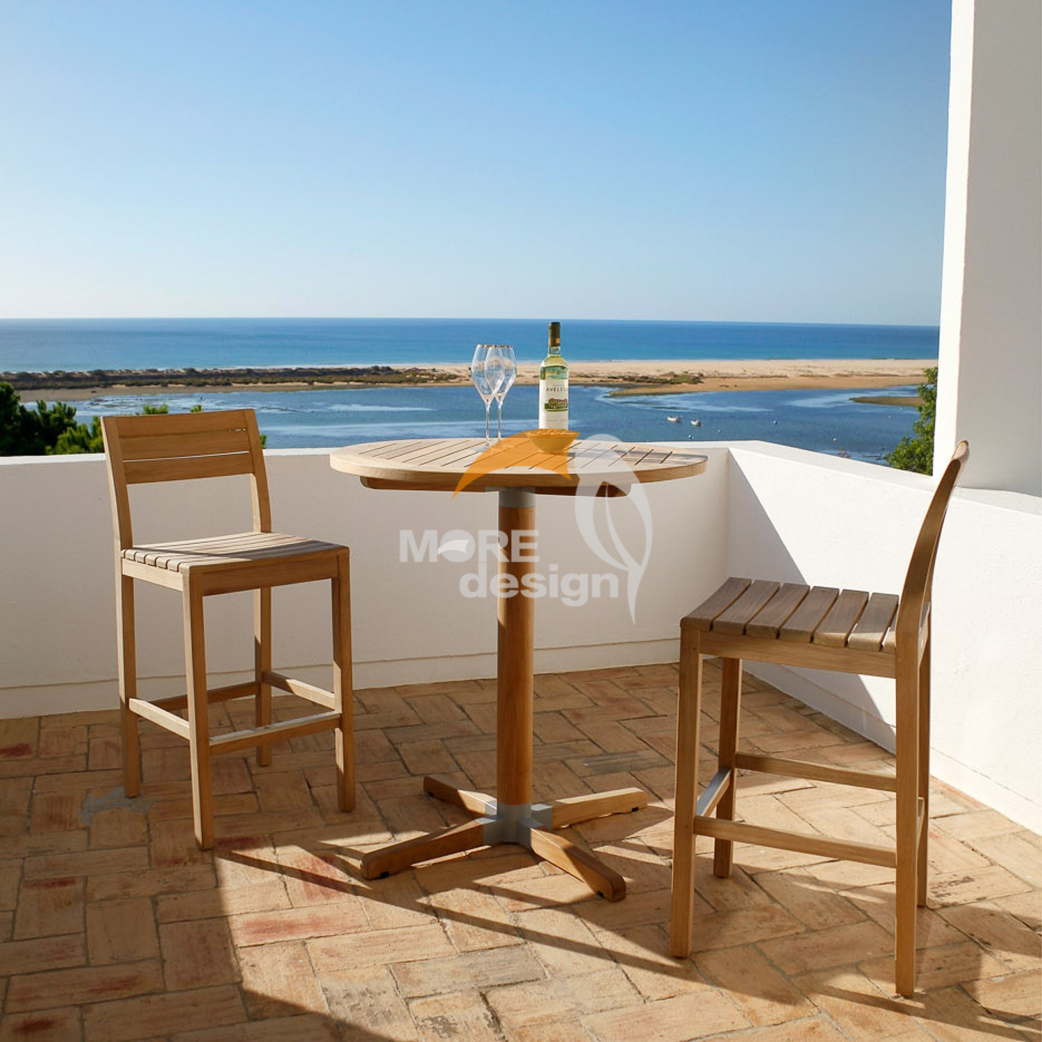 Wooden restaurant bar booth-MD-RB0020