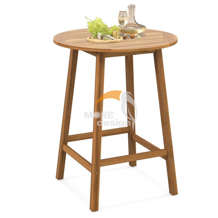 Wood restaurant bar table-0004