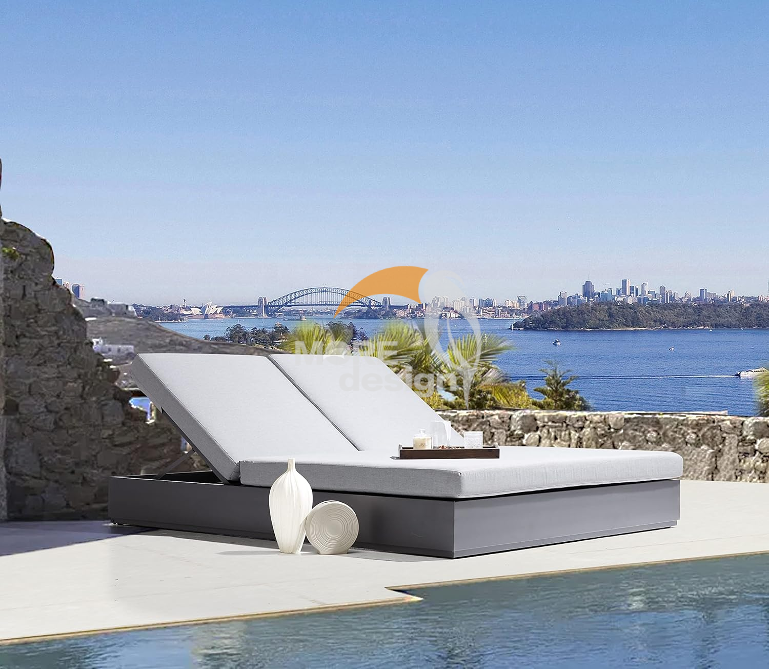 Wood sun lounger-MD-BS0018