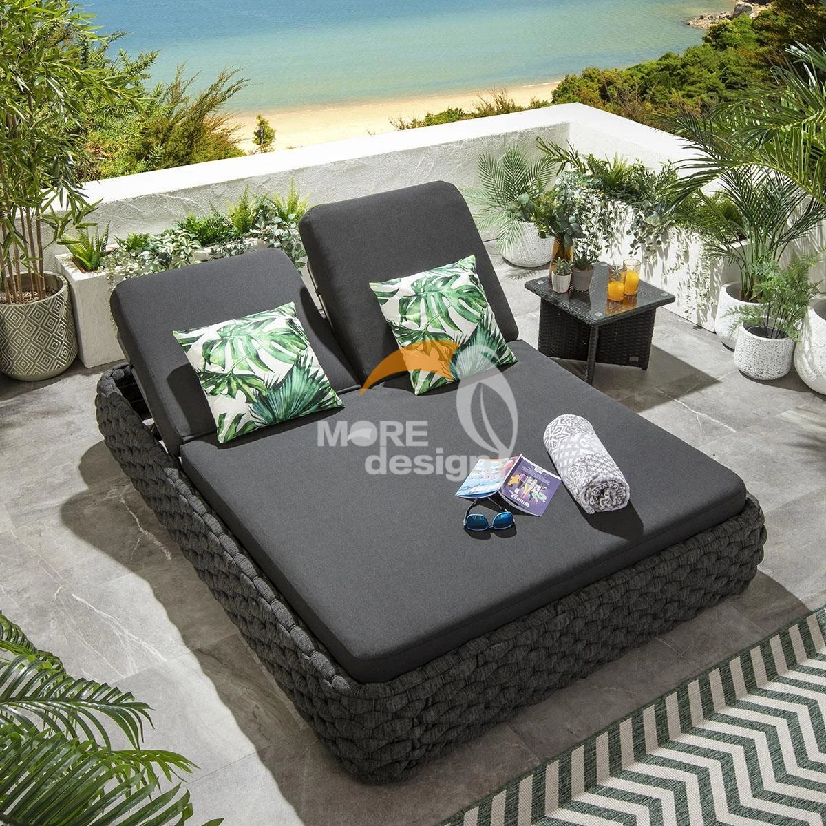 Wood sun lounger-MD-BS0014