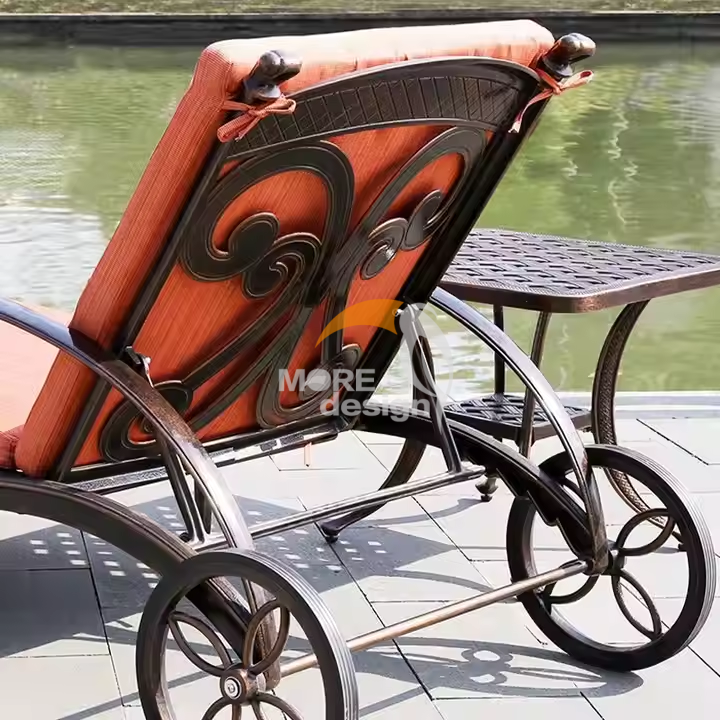 Cast aluminium sun lounger-MD-BS0020