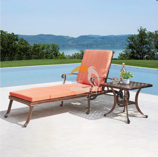 Cast aluminium sun lounger-MD-BS0020